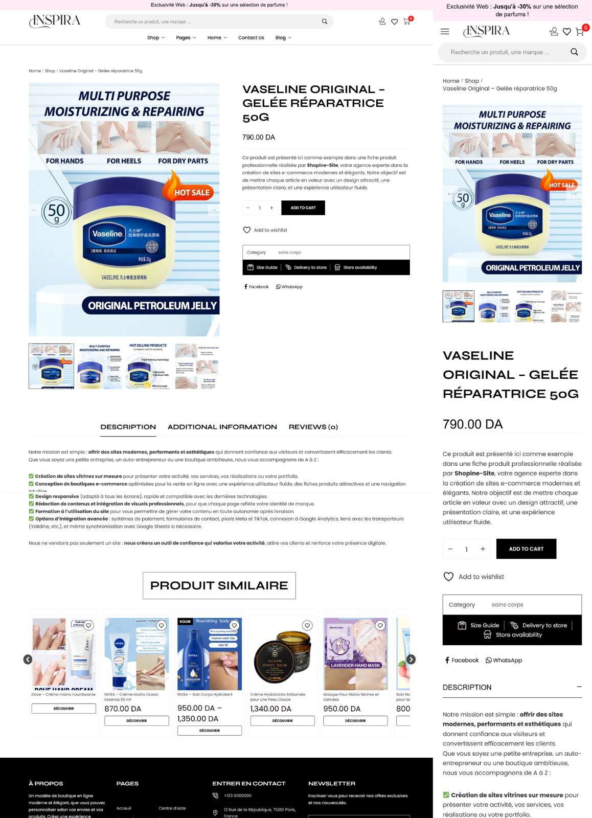Ajout de produits sur votre site